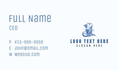 Sanitation Cleaning Bucket Business Card Image Preview