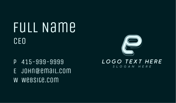 Tech Business Letter E Business Card Design Image Preview