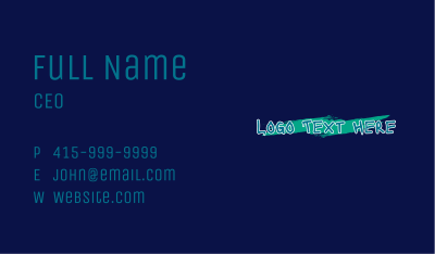 Street Art Lettering Wordmark Business Card Image Preview