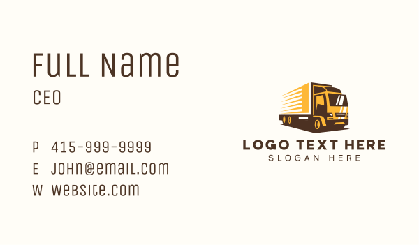 Forwarding Truck Vehicle Business Card Design Image Preview