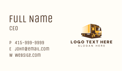 Forwarding Truck Vehicle Business Card Image Preview