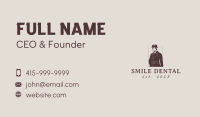 Man Vintage Coat Business Card Image Preview