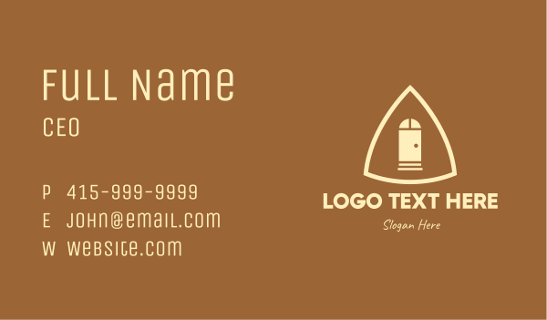 Simple Triangle Door Business Card Design Image Preview