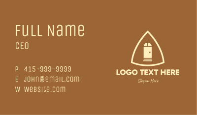 Simple Triangle Door Business Card Image Preview