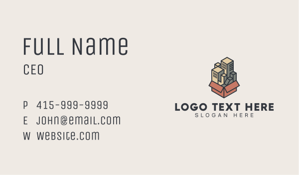 3d Building Box Business Card Design Image Preview