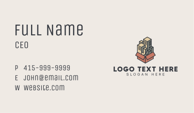 3d Building Box Business Card Image Preview