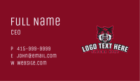 Red Angry Wolf Gaming Business Card Image Preview