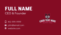 Red Angry Wolf Gaming Business Card Image Preview