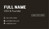 Unique Branding Wordmark Business Card Image Preview