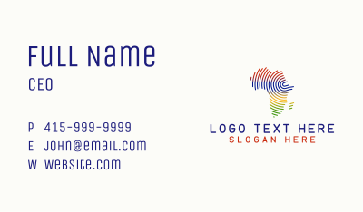 African Continent Identity Business Card