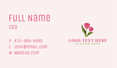 Tulip Flower Plant Business Card Image Preview