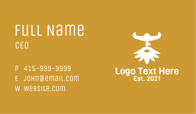 Viking Warrior Man  Business Card Image Preview