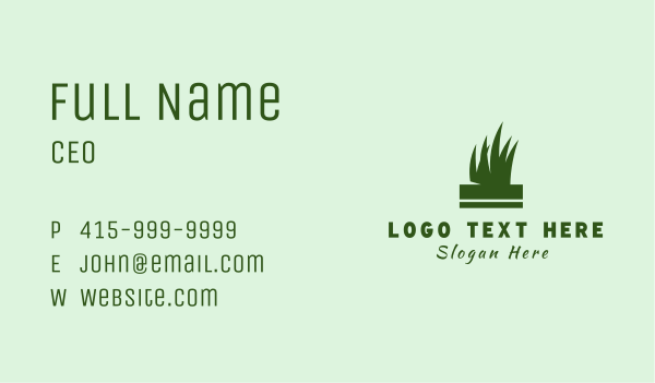 Lawn Soil Grass Business Card Design Image Preview