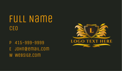 Luxury Shield Insignia Business Card Image Preview