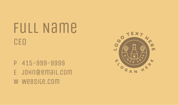 Craft Beer Brewing Business Card Design Image Preview