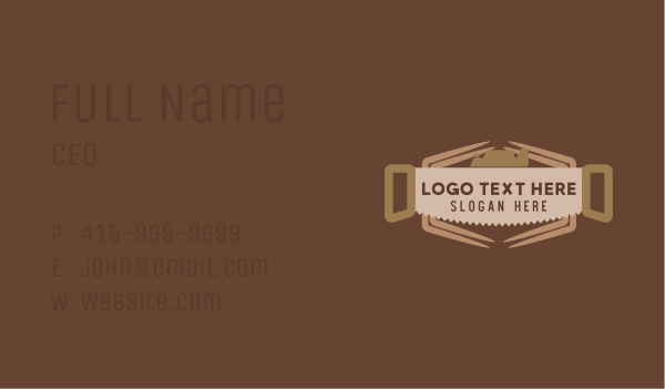 Logging Saw Planer Business Card Design Image Preview