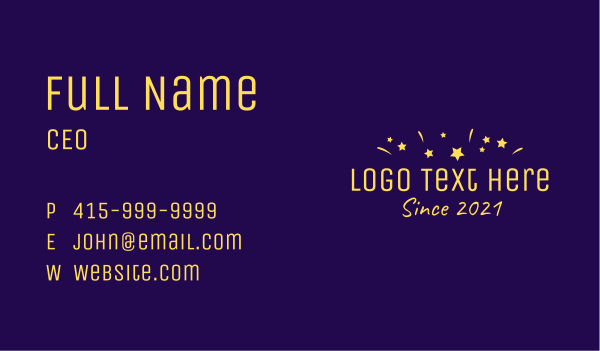 Confetti Wordmark Business Card Design Image Preview