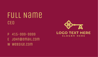 Golden Luxury House Key Business Card Image Preview