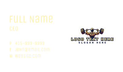Strong Men Barbell Business Card Image Preview