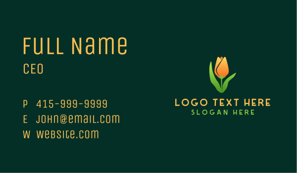 Tulip Flower Garden Business Card Design Image Preview