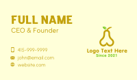 Fresh Yellow Pear Fruit  Business Card Image Preview