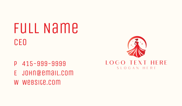 Fashion Dress Woman Business Card Design Image Preview