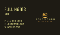 Premium Metallic Letter E Business Card Image Preview