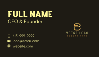 Premium Metallic Letter E Business Card Image Preview