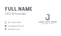 Modern Industrial Letter J Business Card Image Preview