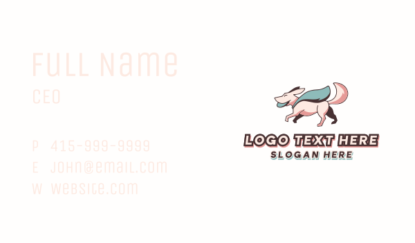 Superhero Pet Dog Business Card Design Image Preview