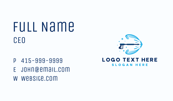 Pressure Wash Water Wave Business Card Design Image Preview