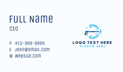 Pressure Wash Water Wave Business Card Image Preview