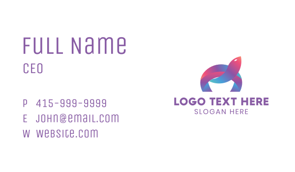 Abstract Gradient Tortoise Business Card Design Image Preview