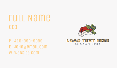 Christmas Santa Claus Hat Business Card Image Preview