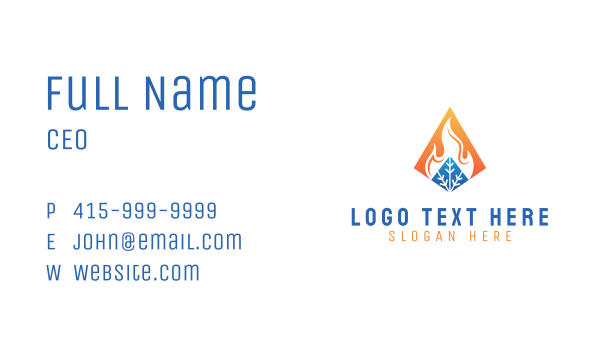 Thermal Fire Ice Business Card Design Image Preview