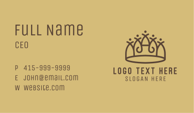 Regal Crown Tiara Business Card Image Preview