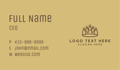 Regal Crown Tiara Business Card Image Preview