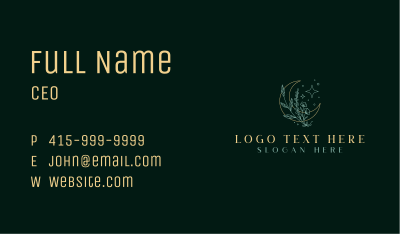 Holistic Floral Moon Business Card Image Preview