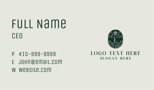 Classic Lotus Yoga Business Card Design Image Preview