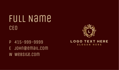 Royal Crown Shield Business Card Image Preview