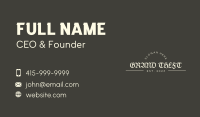 Street Gothic Wordmark Business Card Image Preview