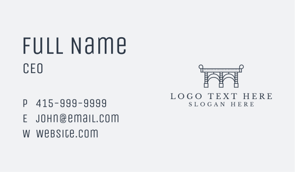 Ruler Bridge Construction Business Card Design Image Preview