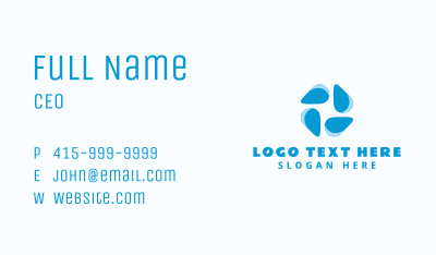 H2O Water Supply Business Card Image Preview