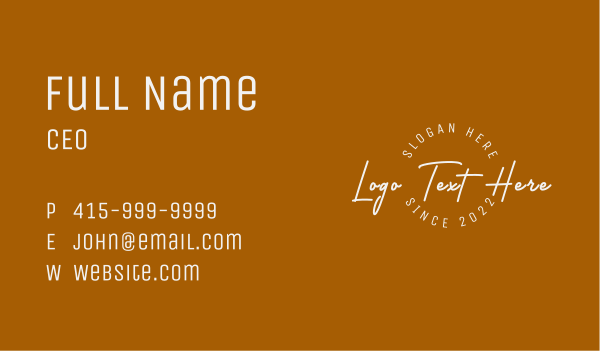 White Business Wordmark  Business Card Design Image Preview