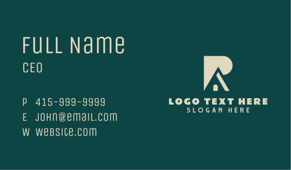 Home Subdivision Letter R Business Card Design Image Preview