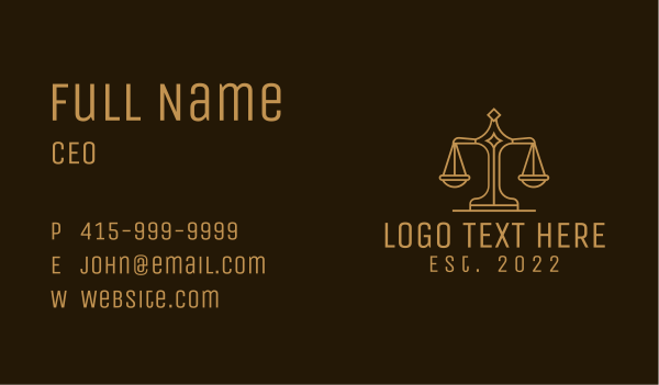 Supreme Court Justice Scale Business Card Design Image Preview