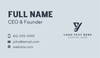Stylish Generic Letter Y Business Card Image Preview