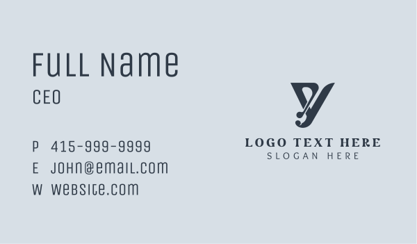 Stylish Generic Letter Y Business Card Design Image Preview