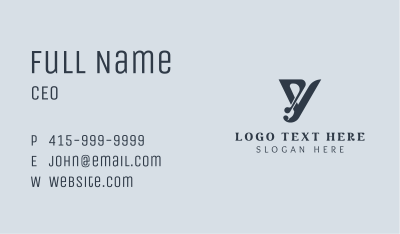 Stylish Generic Letter Y Business Card Image Preview