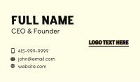 Simple Business Wordmark Business Card Design